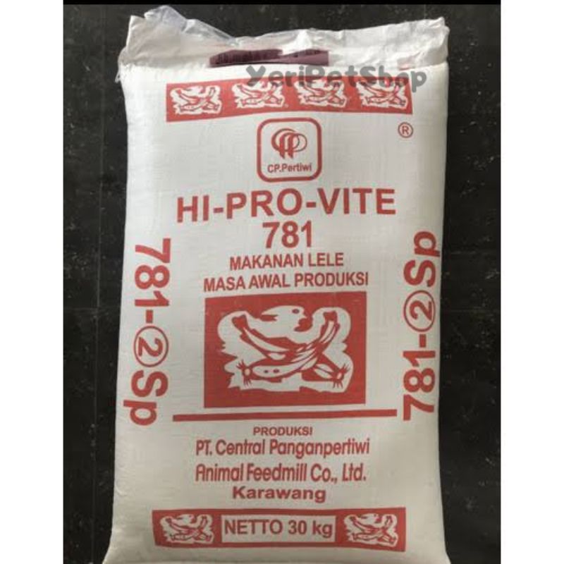 Pelet 781-2 SP 30 Kg  Hi Pro Vite 781-2 SP Pakan Lele,nila, Gurame,Bawal