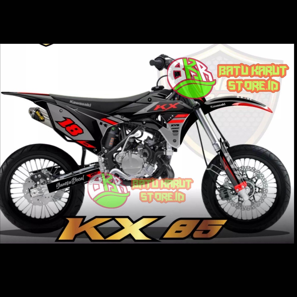 DECAL KX 250 TERBARU || DECAL KX 85,KX 250 ,KX 85 NEW GTX,FULL BODY TERBARU,VARIASI PUTIH-MERAH-HITA