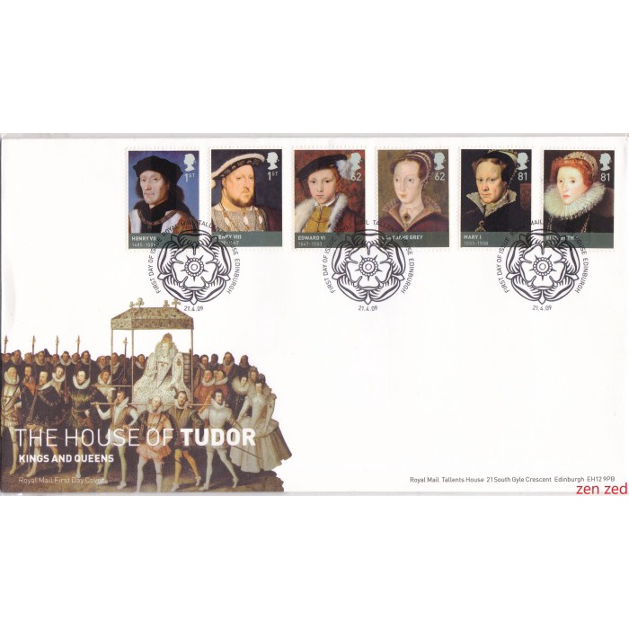 

A846 Prangko Inggris FDC 2009 Kings & Queens 1 Pcs