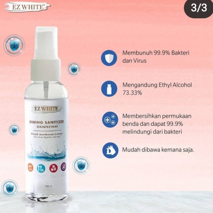 EZ WHITE DINING SANITIZER DISINFECTANT 100ML SANITIZER EZ WHITE