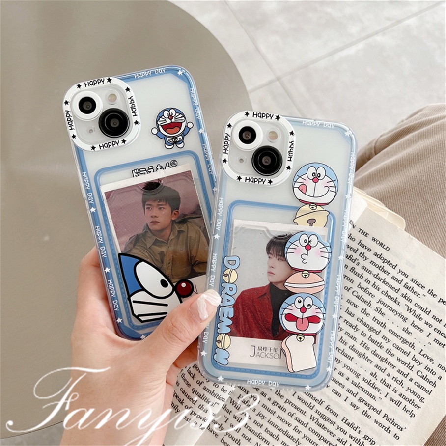 OPPO A78 A17 A17k A77 A77s A57 A76 A96 A16 A16s A16k A15 A15s A74 A54 A55 A95 A94 A53 A32 A9 A5 2020 A5s A3s Reno 8T 7Z 6Z 5Z A52 Cartoon Jingdang Cats Card Holder Phone Case Clear TPU Soft Protective Cover
