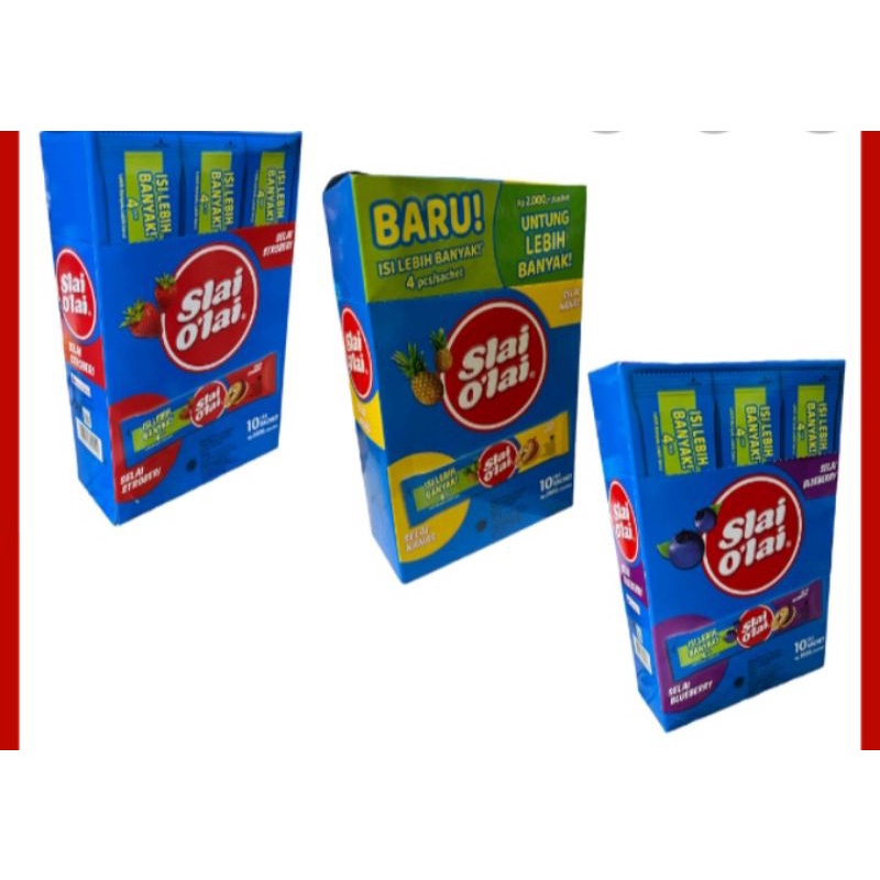 

Slai Olai Biskuit Box Rasa Blueberry,Nanas,Stroberi 1 Box Isi 10 Pcs