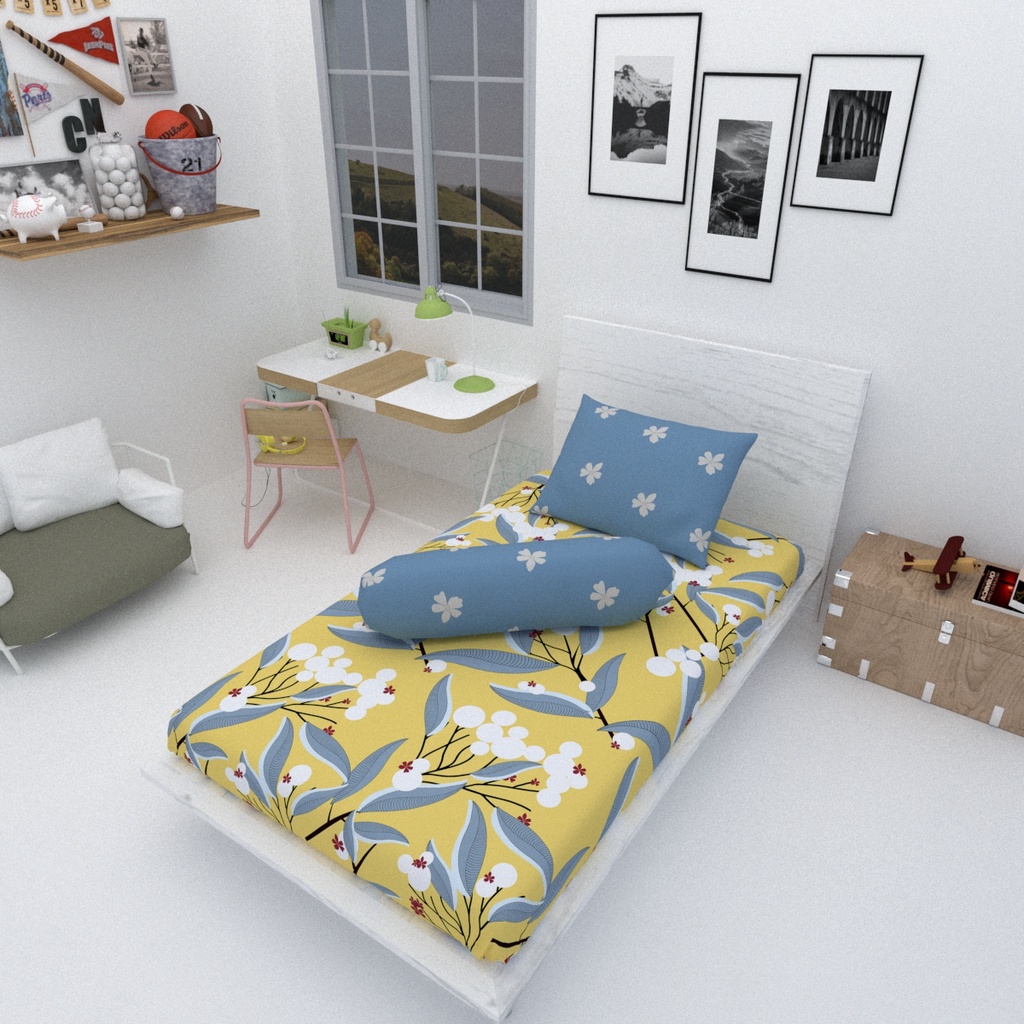Sprei Lovella Single 120 x 200  - Murah Lembut Berkualitas Premium Katun