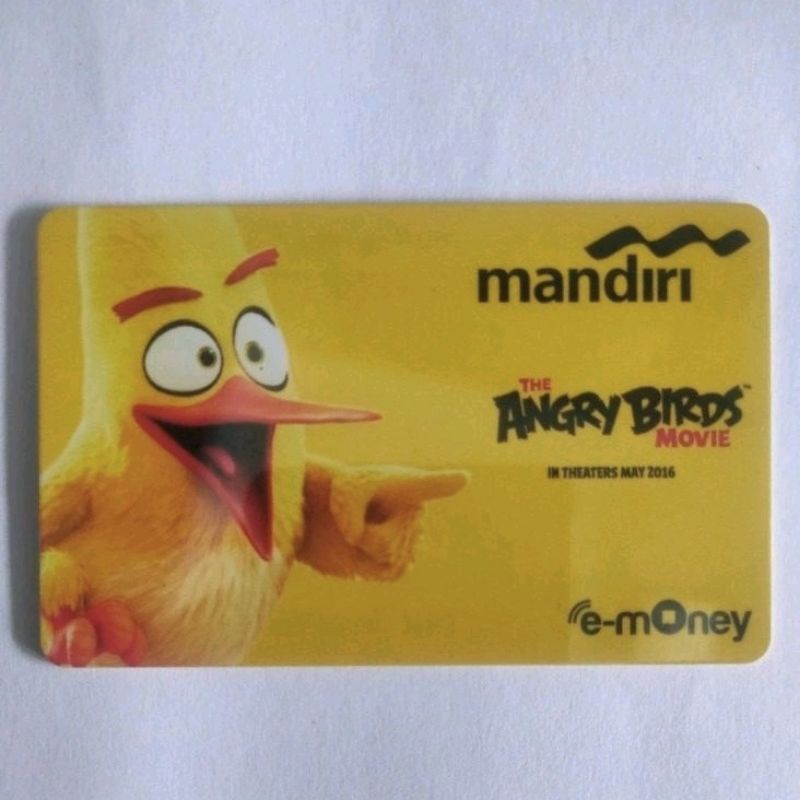 Mandiri eMoney THE ANGRY BIRDS 2016 (YELLOW) ORI /Like eTOLL Tapcash Flazz or Brizzi