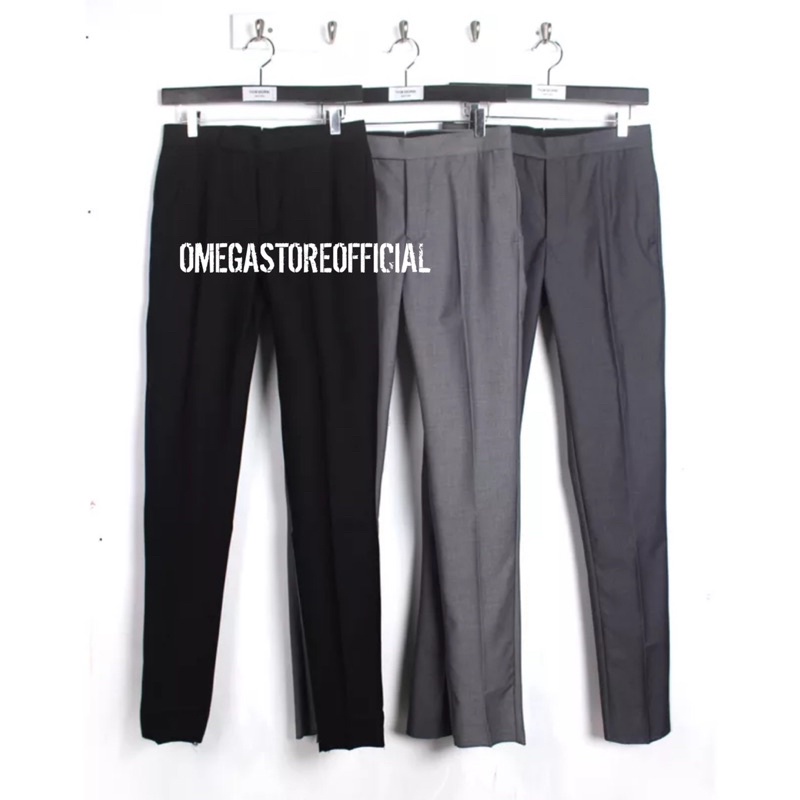 OMEGASTOREOFFICIAL - Celana Bahan Formal Dasar Slim Fit Panjang Pria