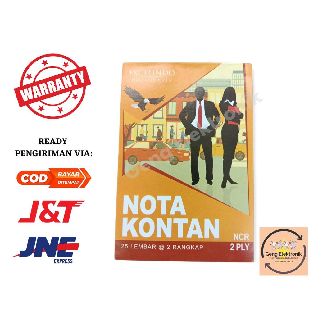 

Buku Nota Kontan MURAH BERKUALITAS EXCELINDO 2 ply NCR 50 LEMBAR