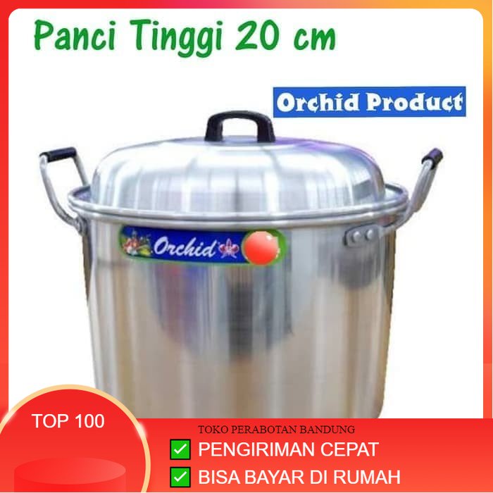 Panci Tinggi 20 cm Orchid Alumunium pt 20 panci listrik
panci presto
panci stainless
panci kukus
pan