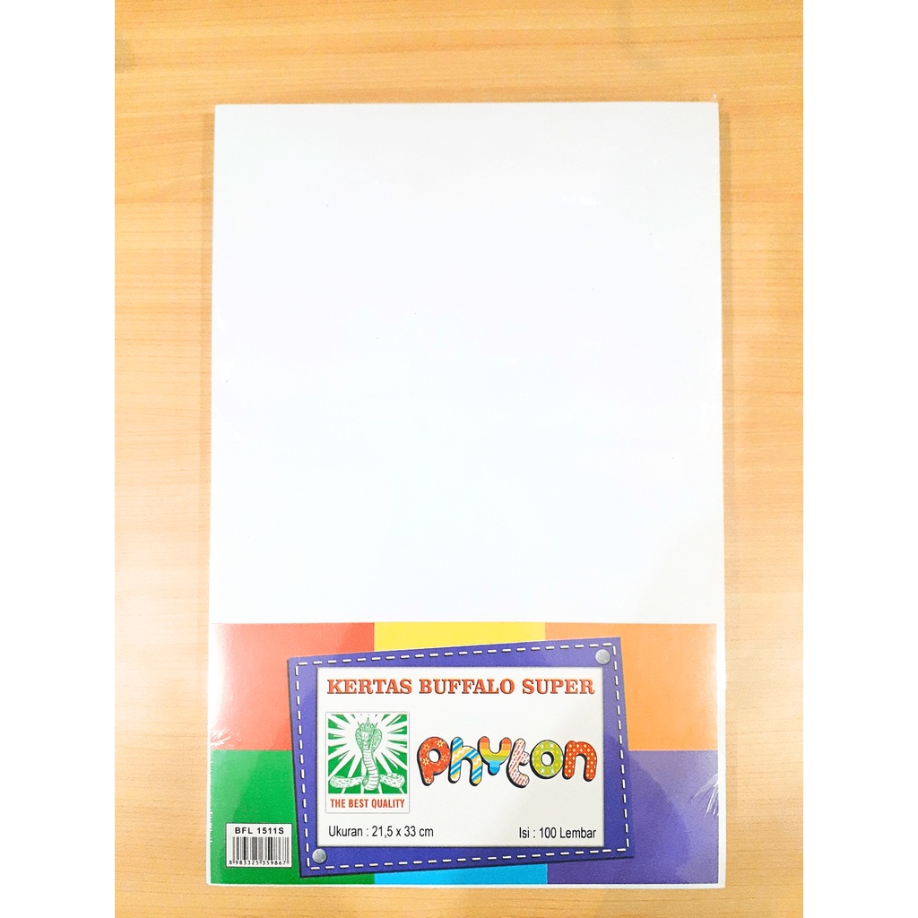 

Kertas Bufallo Polos / Kertas Cover Sampul PHYTON Putih 10 Pcs (011031)