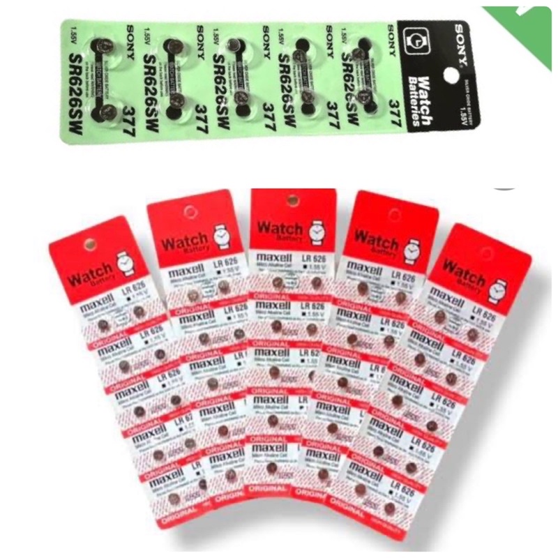 BATERAI JAM TANGAN SONY maxell SR626SW HIGH QUALITY 377 / LR626 maxell