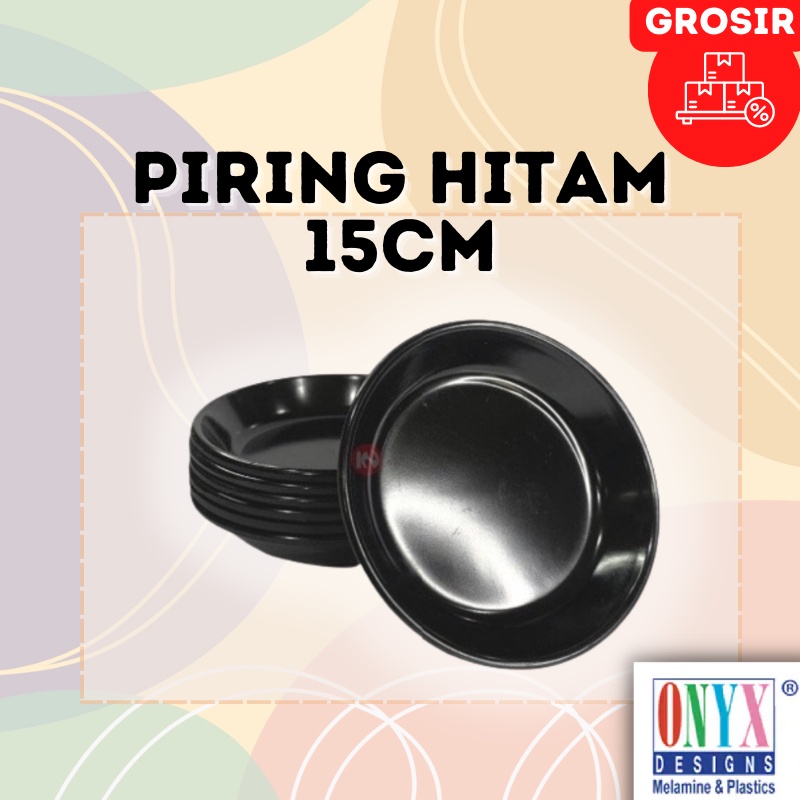 Pisin - Piring Sambal Bahan Melamin Ukuran 15cm Warna Hitam