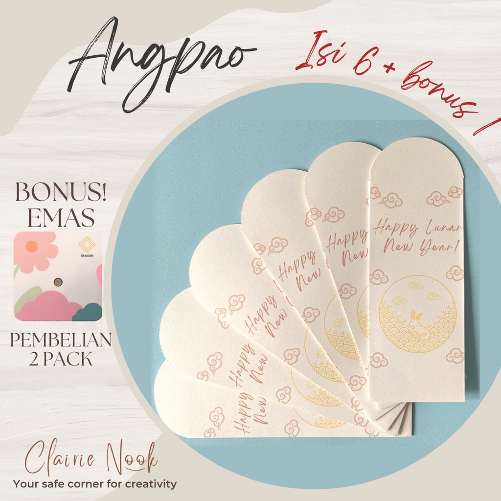 

Clairie Nook Angpao Imlek / Pernikahan Wedding Sangjit / Acara / Ultah / Angpau / Ampau