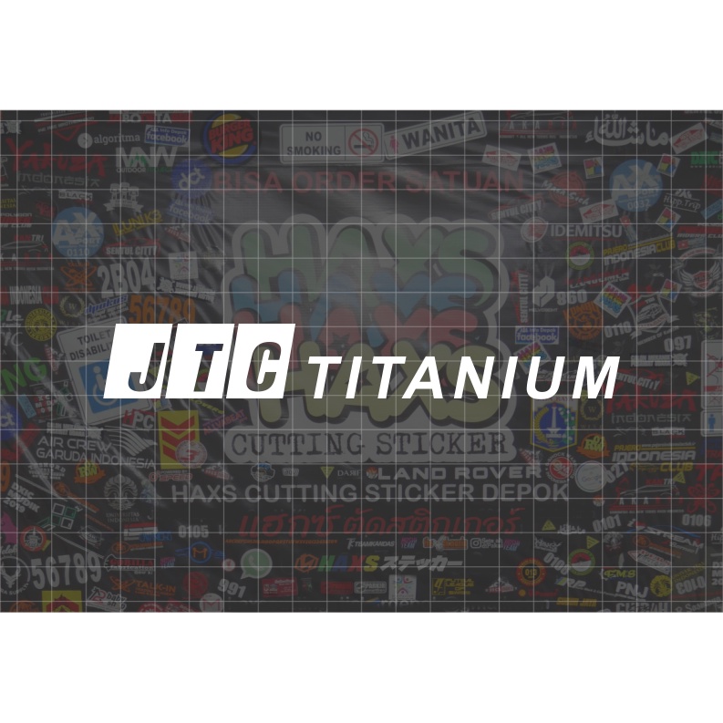 Cutting Sticker JTC Titanium Ukuran 15 Cm Untuk Mobil