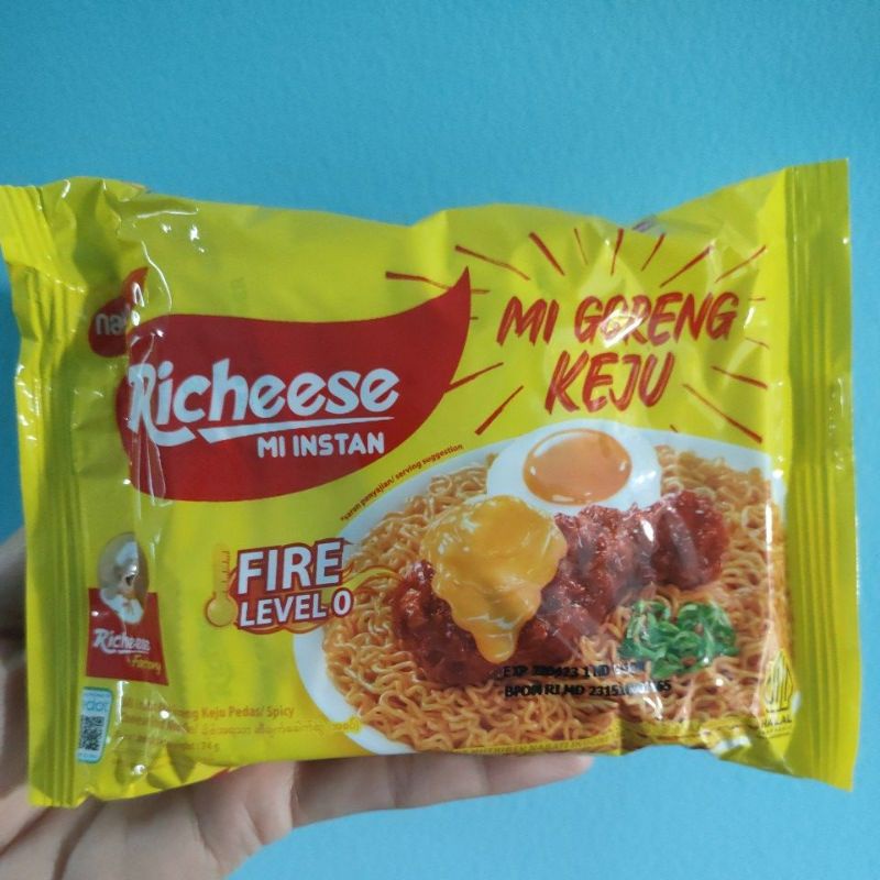 

mie goreng richeese level 0 harga @10rb dapet 4 bungkus