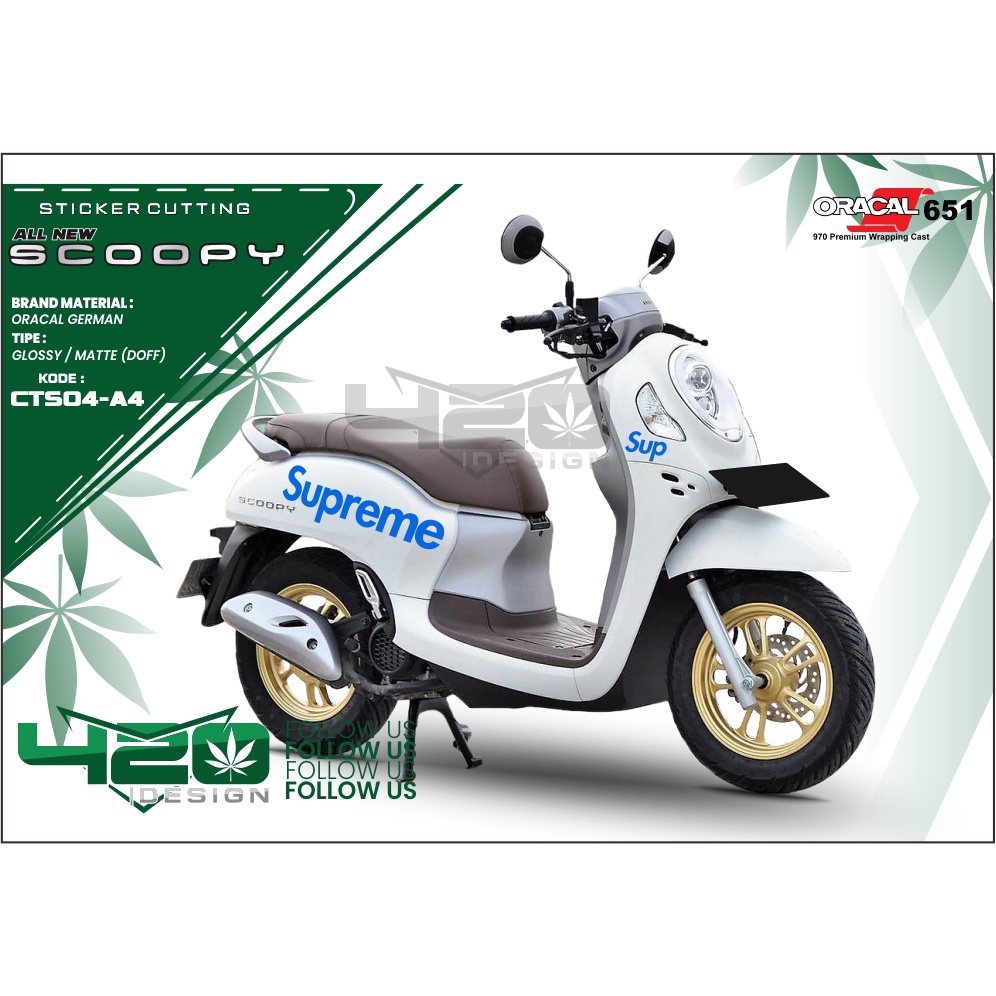 STIKER STRIPING CUTTING SUPREME SCOOPY NEW - CUTTING STIKER SUPREME MOTOR SCOOPY MOTIF VIRAL - CTS