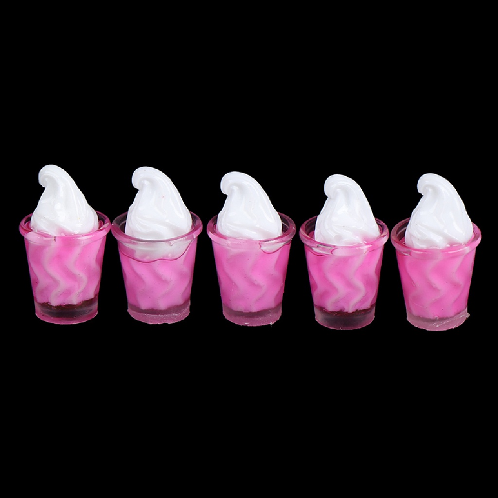 [Rready Stock] 10pcs 1per12rumah Boneka Miniatur Pretend Food Candy Color Ice Cream Cup Drink (ID)