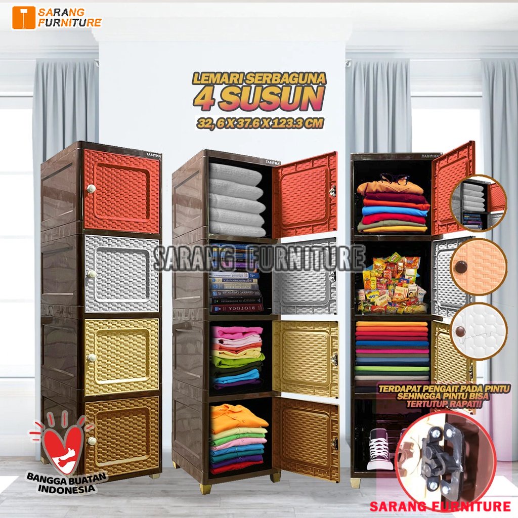 Lemari Plastik Serbaguna Tabitha LOKI LOKER KITA SINGLE CABINET LOKI 1 TOWER Lemari Pakaian Serbaguna lemari SWING LOKI TABITHA