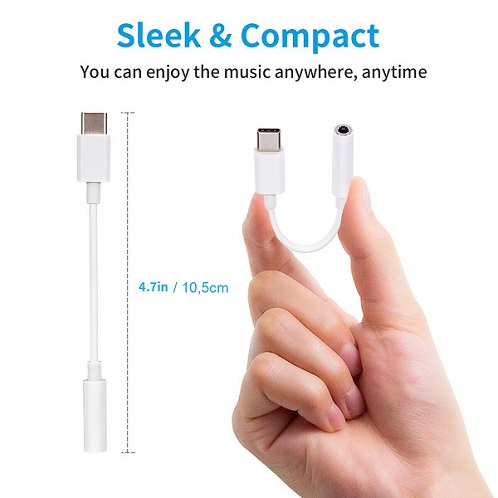 Aux Cable USB Tipe-C To Jack 3.5mm Audio Kabel Adapter Konektor Type C Headset Handsfree Headphone Cord Hi-Fi