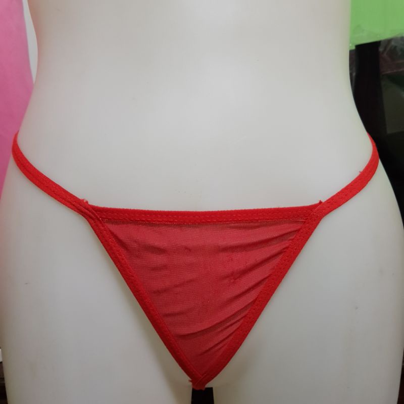GS016 DALAMAN SATIN TALI SATU MERAH WANITA G STRING NEW SALE CD SEXY CUCI GUDANG