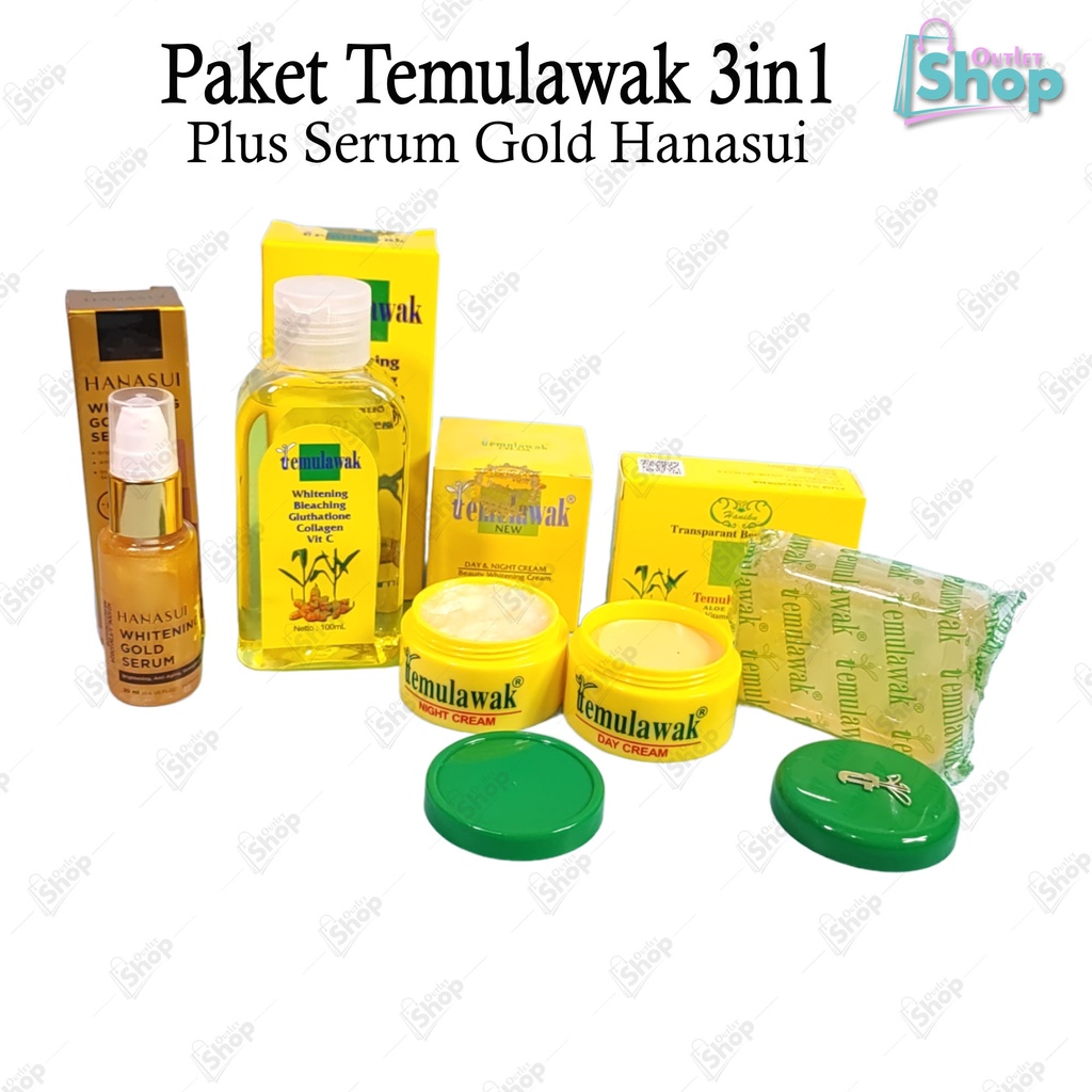 Paket Lengkap Temulawak Import Asli Plus Hanasui Serum Gold HANASUI