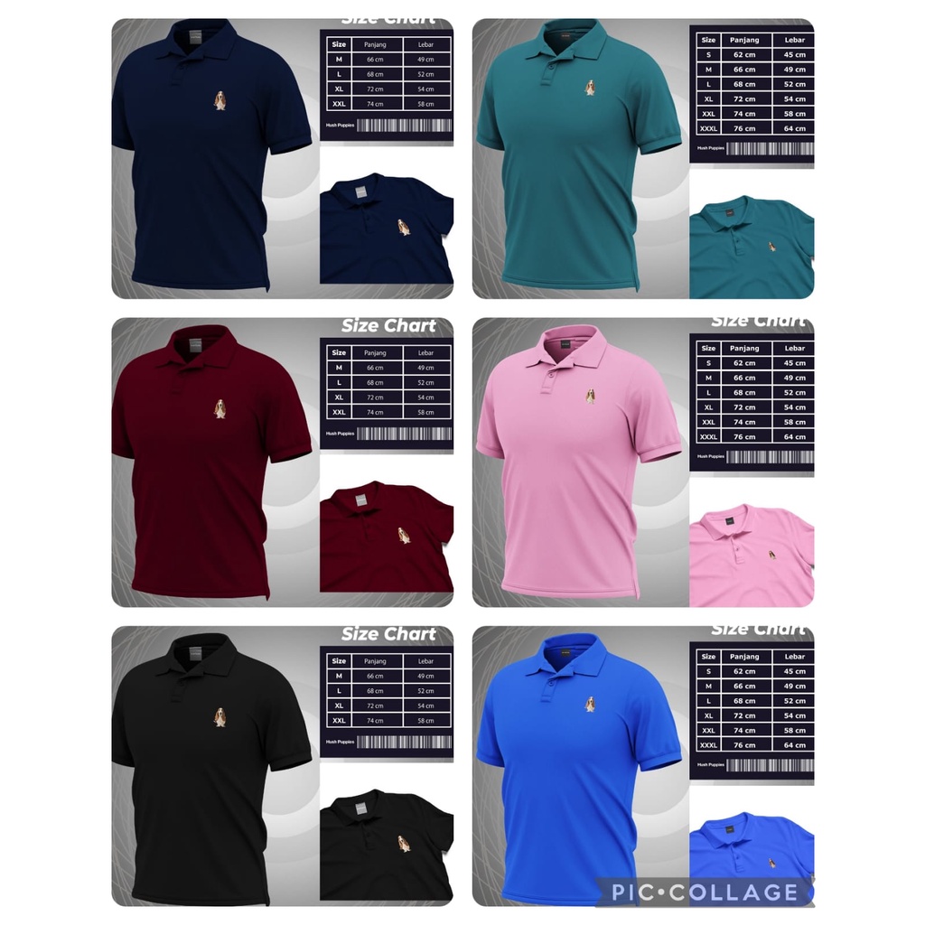 KAOS BAJU POLO PRIA WANITA KAOS KERAH HUSH PUPPIES / COD