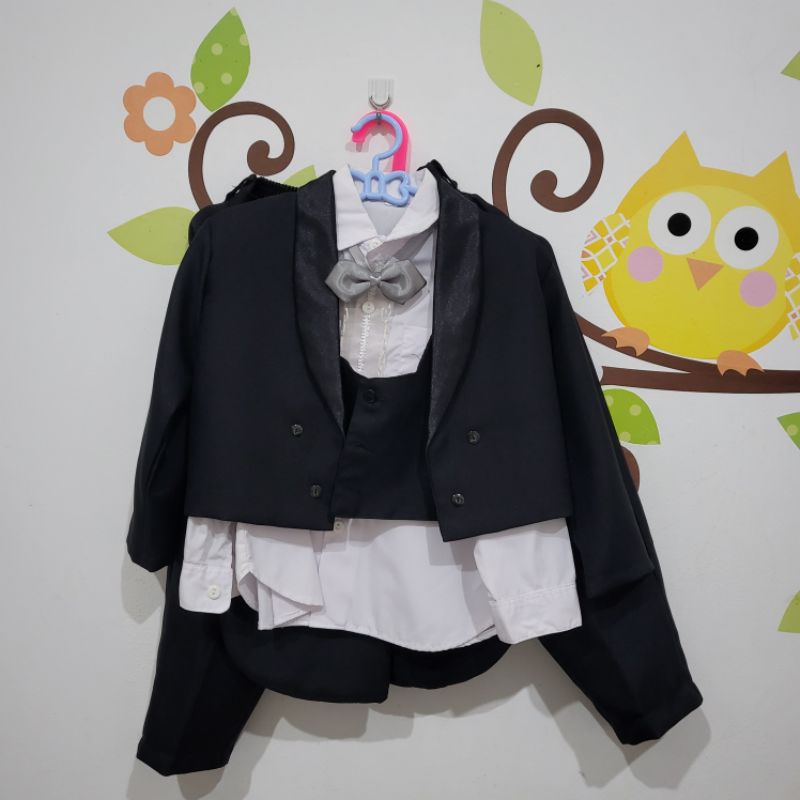 Preloved Setelan Jas Anak Set Kemeja Celana Rompi Pesta anak laki2 size 4