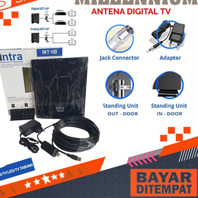 ➨ Antena TV Antena Digital Antena Dalam/Luar Intra 118 Bisa Tv Tabung LED Set Top Box ✻