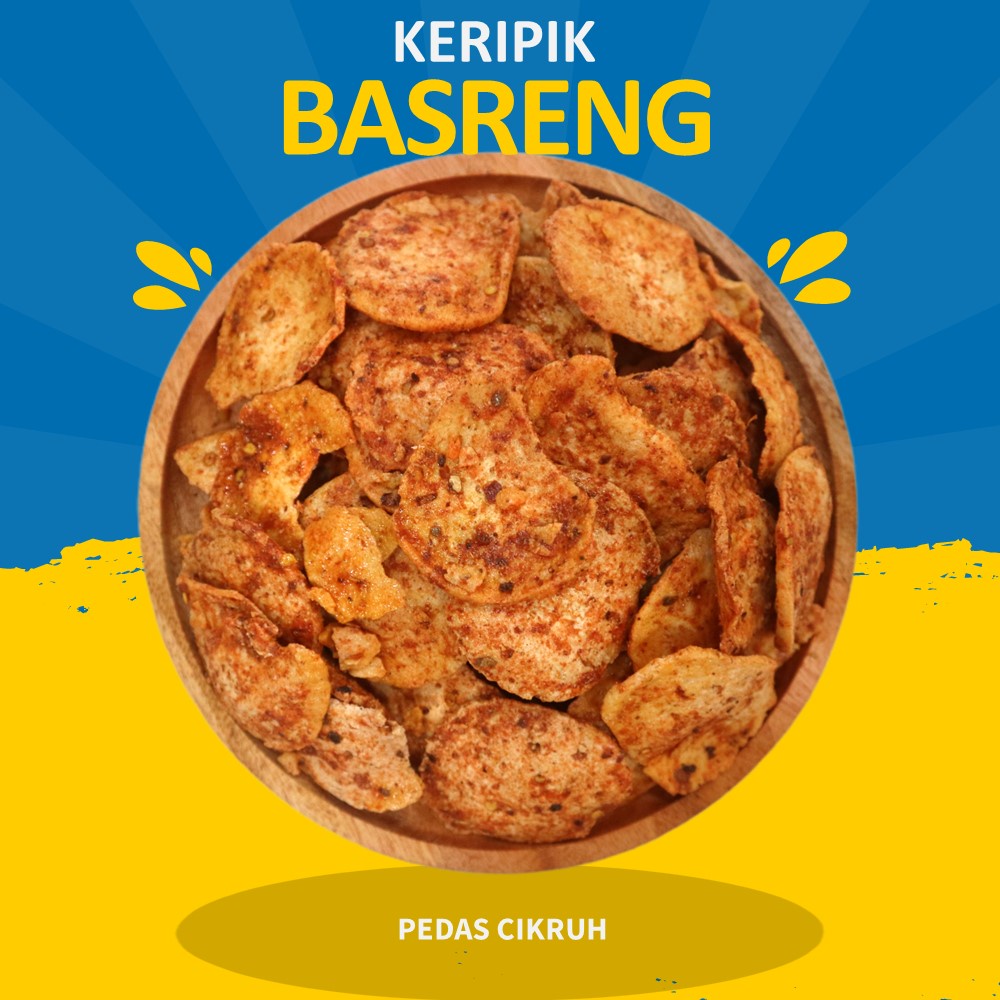 

Keripik Basreng Gurih Pedas Cikruh 500gr