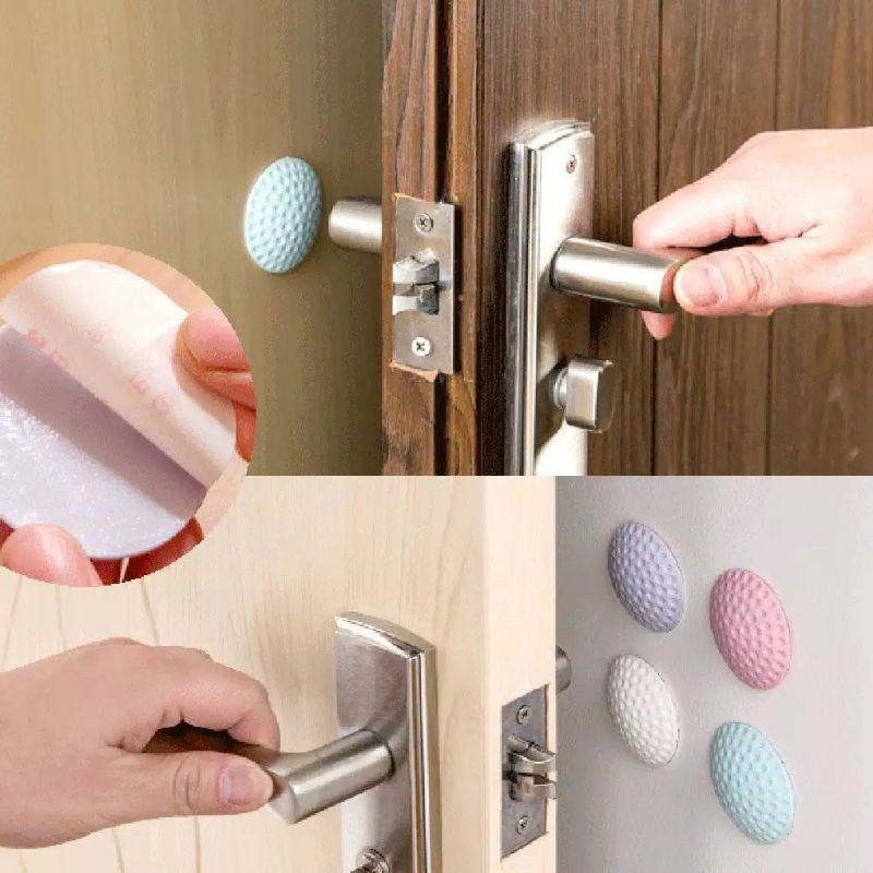 Tmall88 Bantalan Pelindung Pengaman Pengganjal Penahan Pintu Dinding Tembok Lemari Karet Silikon Real Pict