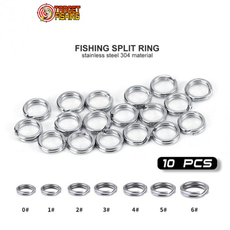 FLAT SPLIT RING Stainless Anti Karat (20PCS)