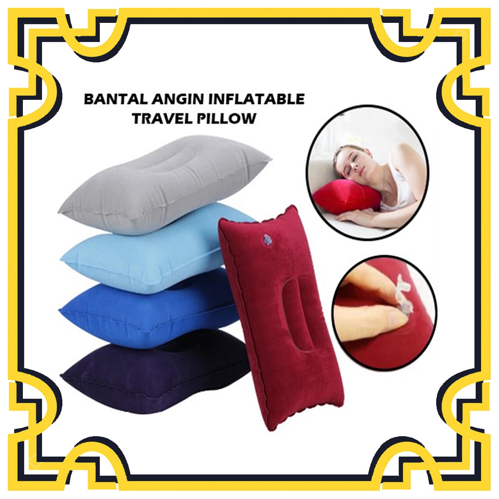 HS BANTAL ANGIN TIUP INFLATABLE TRAVEL PILLOW AIR BANTAL UDARA TRAVEL