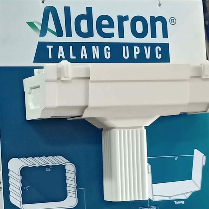 Paket talang Alderon UPvc putih komplit ada pilihan talang 3m atau 4m