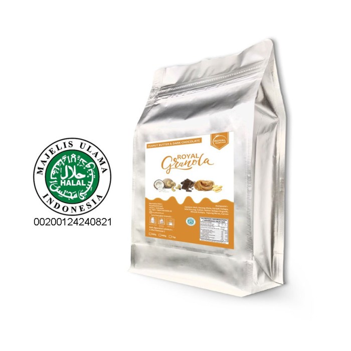 

[BISA COD] ROYAL Granola 1 KG PEANUT BUTTER & DARK CHOCOLATE
