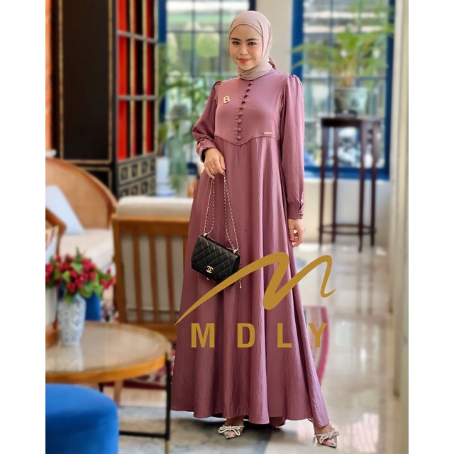 ORI Brand Mdly Leana Dress Wanita Dress Muslim original by Mdly