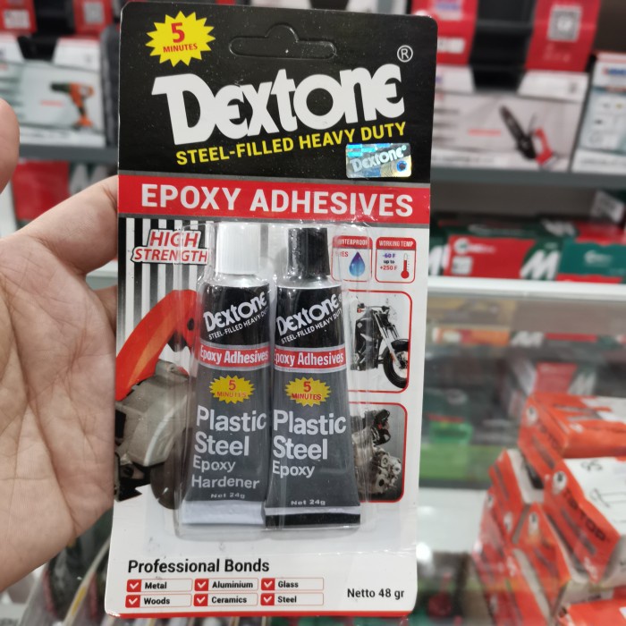 

Lem besi Dextone 5 menit lem epoxy besi dextone 48 gram