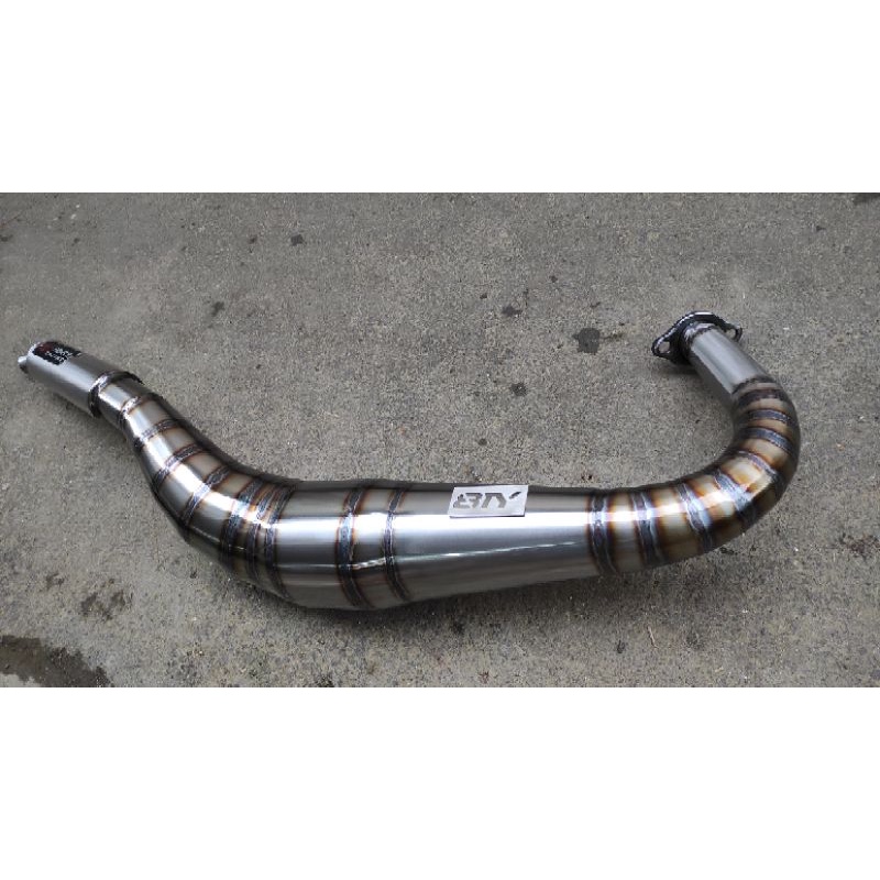 Knalpot RX-King Telo Kobra plat hitam 8TY