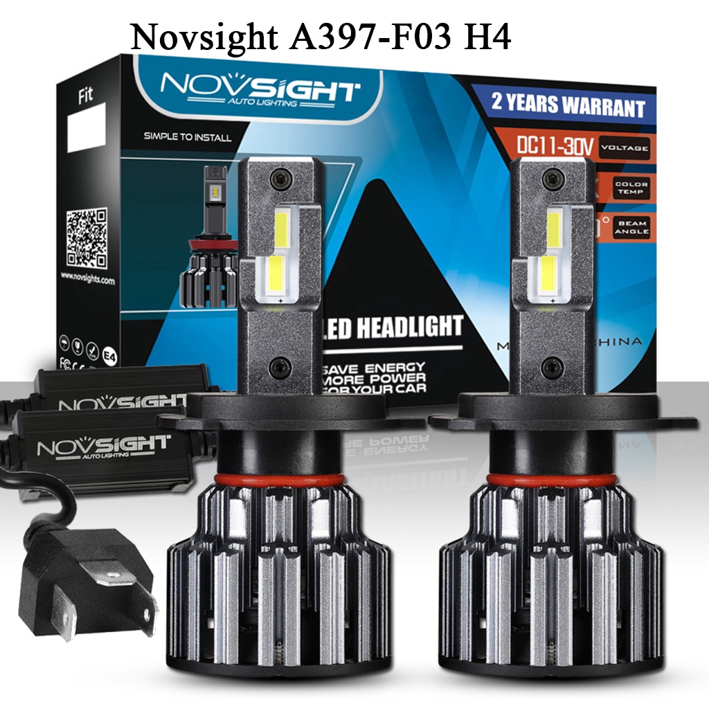 Novsight F03 Lampu Depan Mobil H4 H11 80w 15000lm 6000k Warna Putih