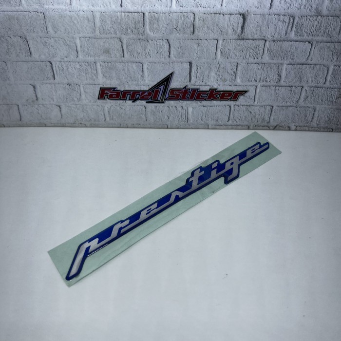 Sticker Emblem Stiker PRESTIGE Timbul 15CM SATUAN - Hitam