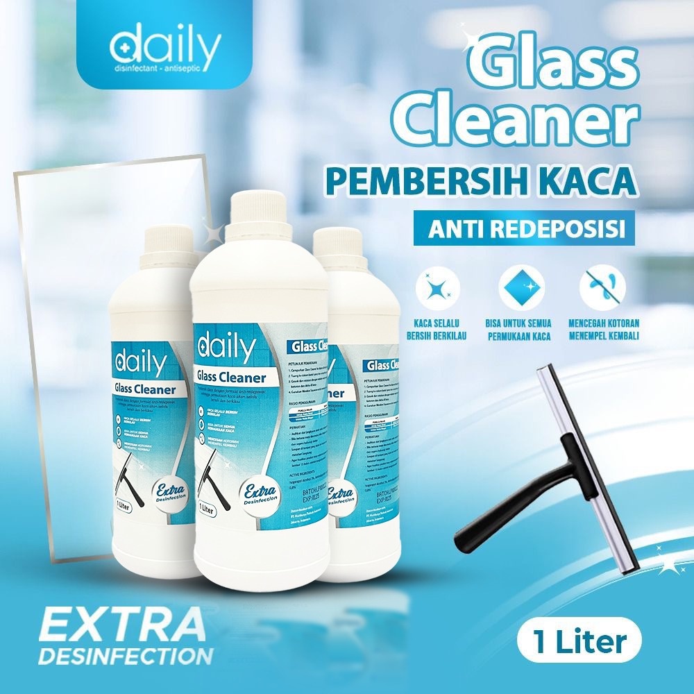 PEMBERSIH KACA GLASS CLEANER 1L ANTI REDEPOSISI DAILY 1 LITER