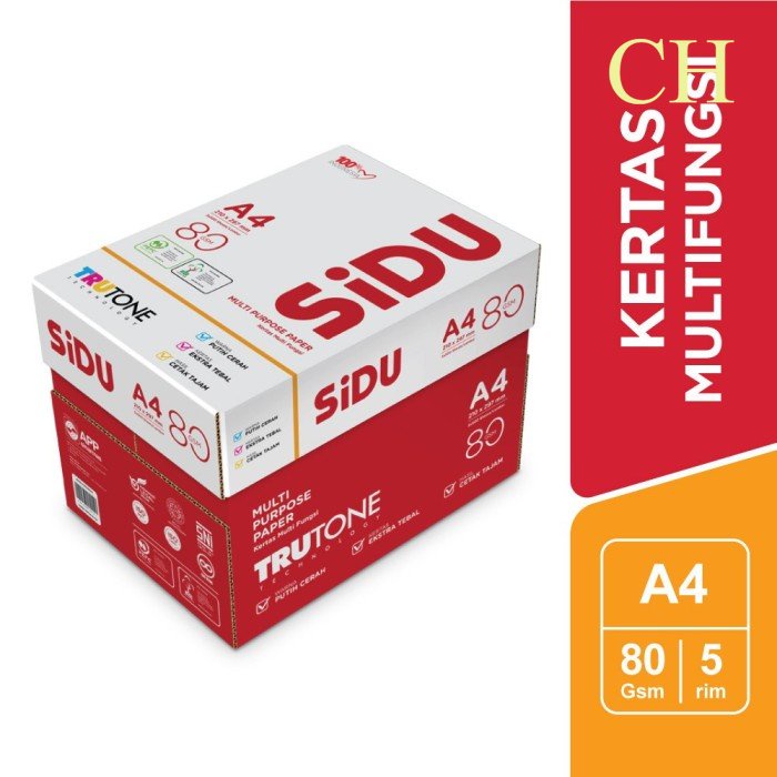 

Kertas Fotocopy 80 GSM A4 - 1 Boks = 5 Rim [Special Price] berkualitas