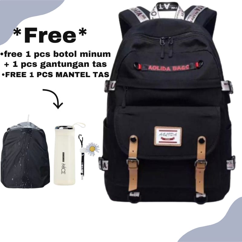 Raja - Fashion Women Aolida Bagpack Famela KPop /Tas Sekolah Wanita / Laki laki Backpack Anak Perempuan Ransel SD SMP SMA Keren