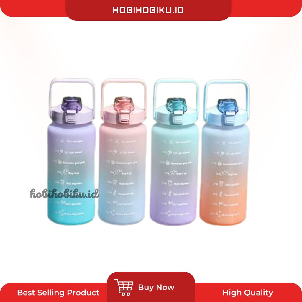 Botol Minum Motivasi Botol Viral 2 Lt Botol Pelangi Kualitas