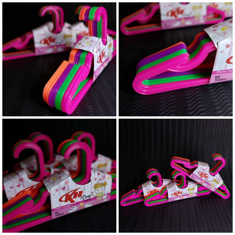 1 Lusin Gantungan Baju Anak Dora / Hanger Anak (12 pcs)