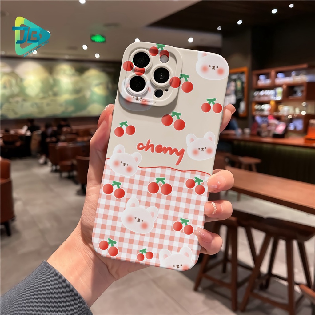 CUSTOM CASE SOFTCASE SILIKON PROCAMERA CHERRY BEAR CUSTOM OPPO A3S A1K A5S A7 A37 NEO 9 A15 A15S A16 F1S A59 A96 A52 A92 A31 A8 A33 A53 A9 A5 2020 JB6858