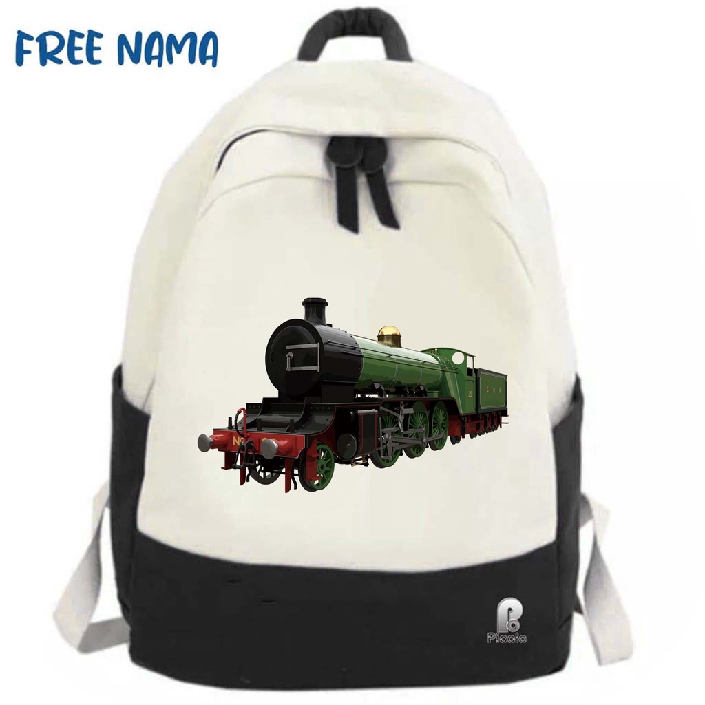 TAS RANSEL SEKOLAH ANAK MOTIF KERETA LOKKOMOTIF UAP UNISEX