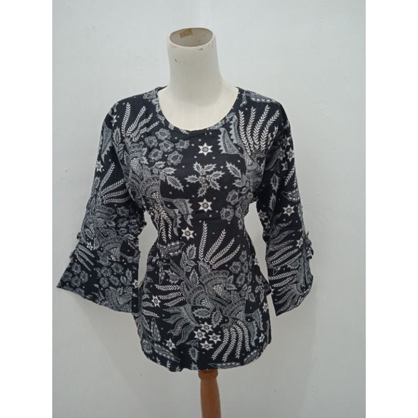 Atasan Batik dewasa wanita Blouse kerja modern seragam kantor oleh oleh jogja solo pekalongan jumbo