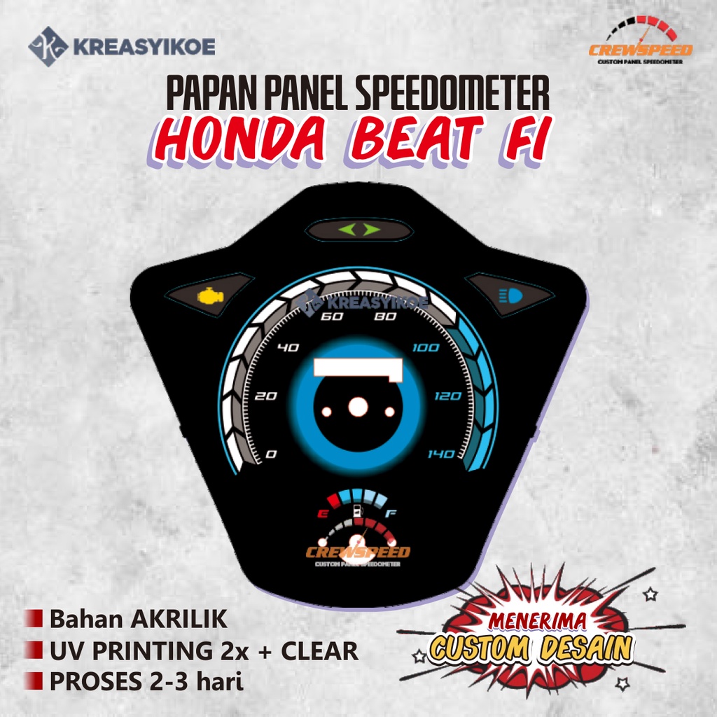 Jual Papan Panel Speedometer Honda Beat Fi Custom Desain Shopee Indonesia