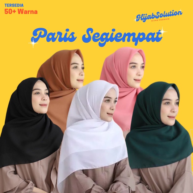 Hijab Paris Premium Segi Empat Jilbab Voal Kerudung Segi Empat