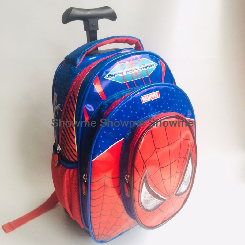 SHOWME TROLI - TROLLEY DORONG ANAK SEKOLAH 3SLETI G - 3D KUALITAS PREMIUM SPIDERMAN SUPER HERO