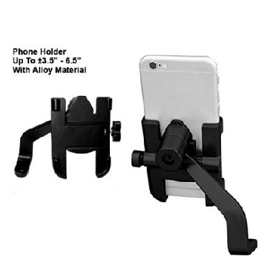 Holder HP Full Besi  Untuk Stang Motor/ Phone Holder Dudukan Tempat Penyangga Stand Handphone Stang di Motor