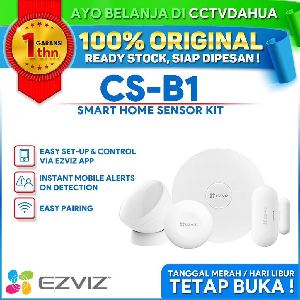 EZVIZ CS-B1 4-PIECE SMART HOME ALARM SENSOR KIT WIRELESS GARANSI RESMI